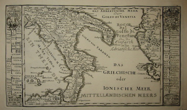 Bodenehr Gabriel (1664-1758) Des Kà¶nigreichs Napoli. Sud Theil 1715 ca. Augsburg